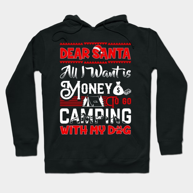 Camping With My Dog Christmas Hoodie by FilerMariette